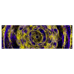 Fractal Glowing Kaleidoscope Banner And Sign 12  X 4  by Ravend