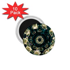 Fractal Glowing Kaleidoscope Wallpaper Art Design 1 75  Magnets (10 Pack)  by Ravend