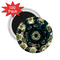 Fractal Glowing Kaleidoscope Wallpaper Art Design 2 25  Magnets (100 Pack)  by Ravend