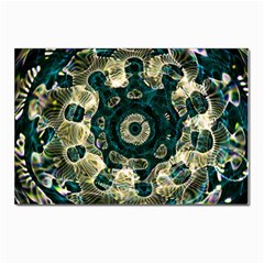 Fractal Glowing Kaleidoscope Wallpaper Art Design Postcards 5  X 7  (pkg Of 10) by Ravend