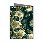 Fractal Glowing Kaleidoscope Wallpaper Art Design Mini Greeting Card Right