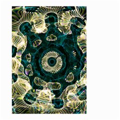 Fractal Glowing Kaleidoscope Wallpaper Art Design Small Garden Flag (two Sides) by Ravend