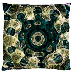 Fractal Glowing Kaleidoscope Wallpaper Art Design Standard Flano Cushion Case (two Sides) by Ravend