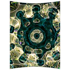 Fractal Glowing Kaleidoscope Wallpaper Art Design Back Support Cushion by Ravend