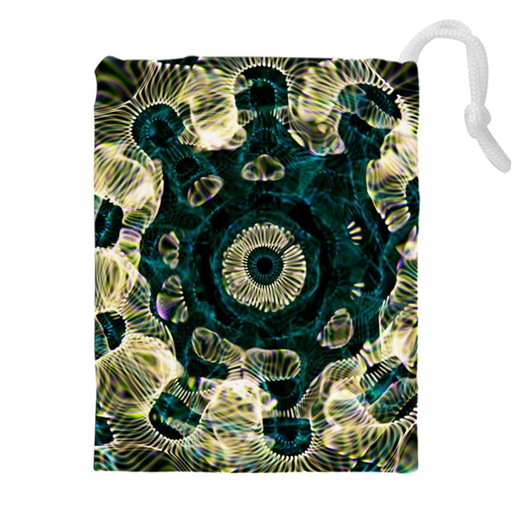 Fractal Glowing Kaleidoscope Wallpaper Art Design Drawstring Pouch (5XL)