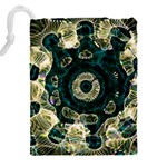 Fractal Glowing Kaleidoscope Wallpaper Art Design Drawstring Pouch (5XL) Back