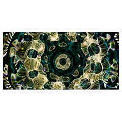 Fractal Glowing Kaleidoscope Wallpaper Art Design Banner And Sign 8  X 4  by Ravend