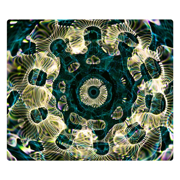 Fractal Glowing Kaleidoscope Wallpaper Art Design Flano Blanket (Small)