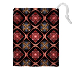 Background Pattern Geometric Wallpaper Seamless Drawstring Pouch (4xl) by Ravend