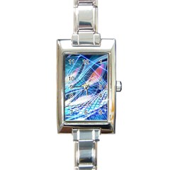 Background Neon Geometric Cubes Colorful Lights Rectangle Italian Charm Watch