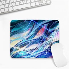 Background Neon Geometric Cubes Colorful Lights Small Mousepad