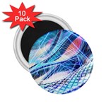 Background Neon Geometric Cubes Colorful Lights 2.25  Magnets (10 pack)  Front