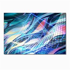 Background Neon Geometric Cubes Colorful Lights Postcard 4 x 6  (Pkg of 10)