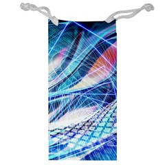 Background Neon Geometric Cubes Colorful Lights Jewelry Bag