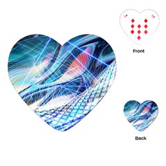 Background Neon Geometric Cubes Colorful Lights Playing Cards Single Design (Heart)