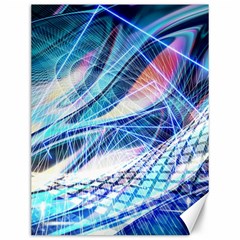 Background Neon Geometric Cubes Colorful Lights Canvas 12  X 16  by Ravend