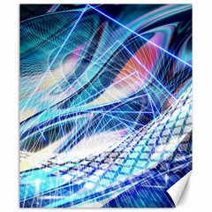 Background Neon Geometric Cubes Colorful Lights Canvas 20  X 24  by Ravend