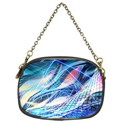 Background Neon Geometric Cubes Colorful Lights Chain Purse (One Side)