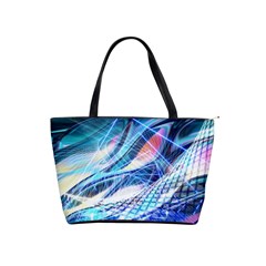 Background Neon Geometric Cubes Colorful Lights Classic Shoulder Handbag