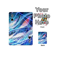 Background Neon Geometric Cubes Colorful Lights Playing Cards 54 Designs (Mini)