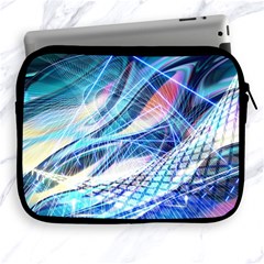 Background Neon Geometric Cubes Colorful Lights Apple Ipad 2/3/4 Zipper Cases by Ravend