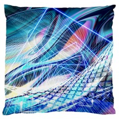 Background Neon Geometric Cubes Colorful Lights Standard Flano Cushion Case (One Side)