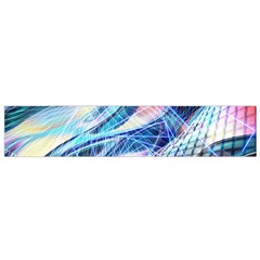 Background Neon Geometric Cubes Colorful Lights Small Flano Scarf