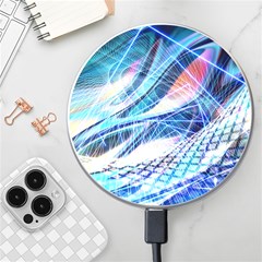 Background Neon Geometric Cubes Colorful Lights Wireless Charger