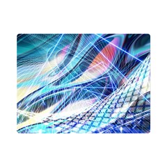 Background Neon Geometric Cubes Colorful Lights Flano Blanket (mini) by Ravend