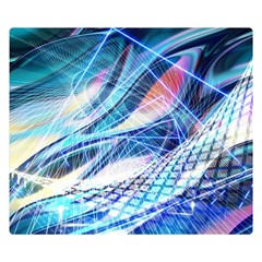 Background Neon Geometric Cubes Colorful Lights Flano Blanket (small) by Ravend