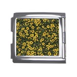 Sunflowers Yellow Flowers Flowers Digital Drawing Mega Link Italian Charm (18mm) Front