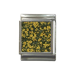 Sunflowers Yellow Flowers Flowers Digital Drawing Italian Charm (13mm)