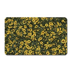 Sunflowers Yellow Flowers Flowers Digital Drawing Magnet (rectangular) by Ravend