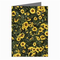 Sunflowers Yellow Flowers Flowers Digital Drawing Greeting Cards (pkg Of 8) by Ravend