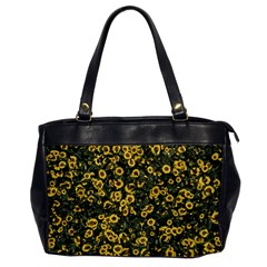 Sunflowers Yellow Flowers Flowers Digital Drawing Oversize Office Handbag by Ravend