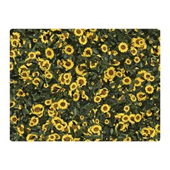 Sunflowers Yellow Flowers Flowers Digital Drawing Double Sided Flano Blanket (mini) by Ravend