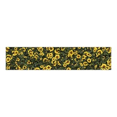 Sunflowers Yellow Flowers Flowers Digital Drawing Velvet Scrunchie by Ravend