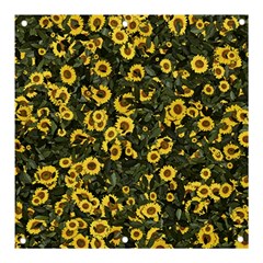 Sunflowers Yellow Flowers Flowers Digital Drawing Banner And Sign 3  X 3  by Ravend