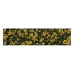 Sunflowers Yellow Flowers Flowers Digital Drawing Banner And Sign 4  X 1  by Ravend