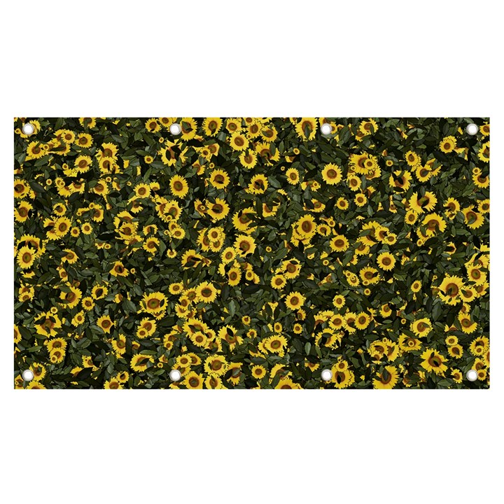 Sunflowers Yellow Flowers Flowers Digital Drawing Banner and Sign 7  x 4 