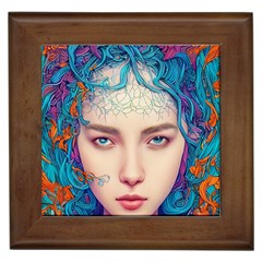 Pepper Colors Girl Framed Tile by Sparkle