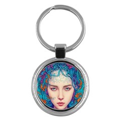 Pepper Colors Girl Key Chain (round) by Sparkle