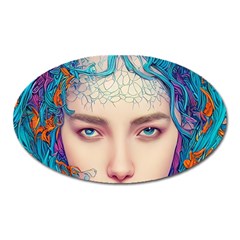 Pepper Colors Girl Oval Magnet by Sparkle