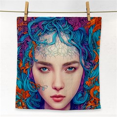 Pepper Colors Girl Face Towel by Sparkle