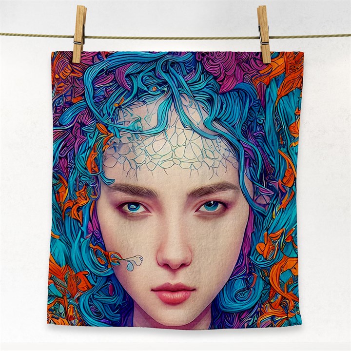 Pepper Colors Girl Face Towel