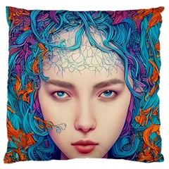 Pepper Colors Girl Large Cushion Case (two Sides) by Sparkle