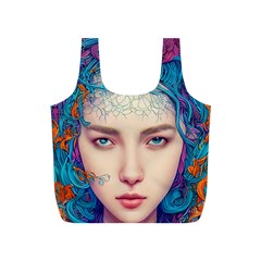 Pepper Colors Girl Full Print Recycle Bag (s) by Sparkle