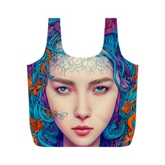 Pepper Colors Girl Full Print Recycle Bag (m) by Sparkle