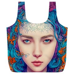 Pepper Colors Girl Full Print Recycle Bag (xl) by Sparkle