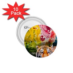 Rainbow Painted Nature Bigcat 1 75  Buttons (10 Pack) by Sparkle